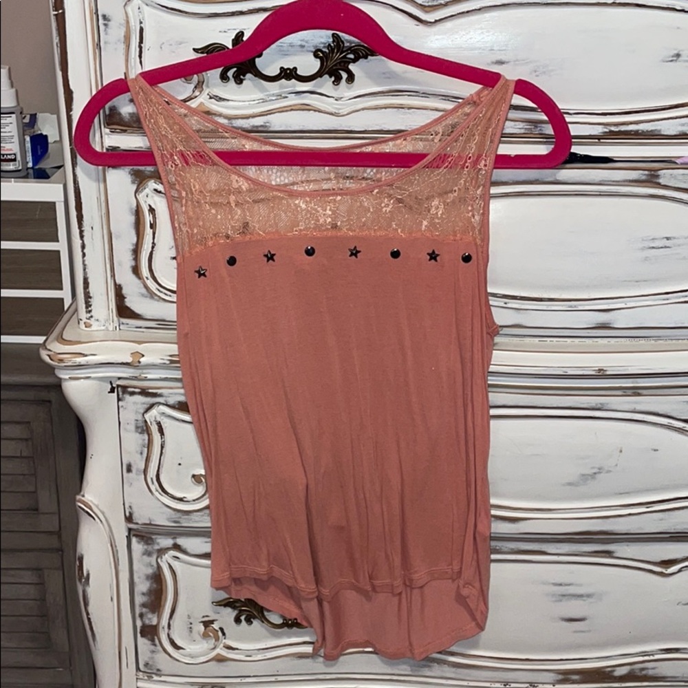 lace stud tank